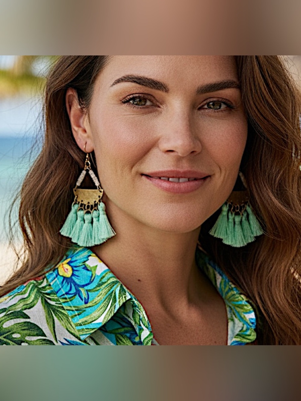 5 For $25💫Santa Fe Green Tassel Dangles